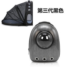 Load image into Gallery viewer, Outdoor Dog Breathable Space Capsule Backpack Portable Transparent Cat cage Puppy Travel Carrier Large capacity pet bag CW227